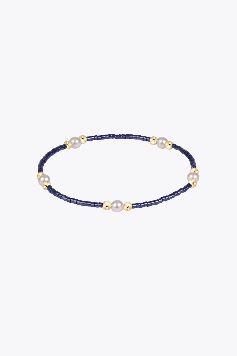 Hope Purpose Pearl Bracelet - Navy