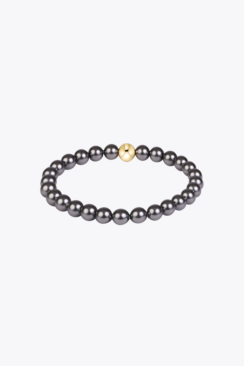 Classic Pearl Dark Grey 6mm Bracelet