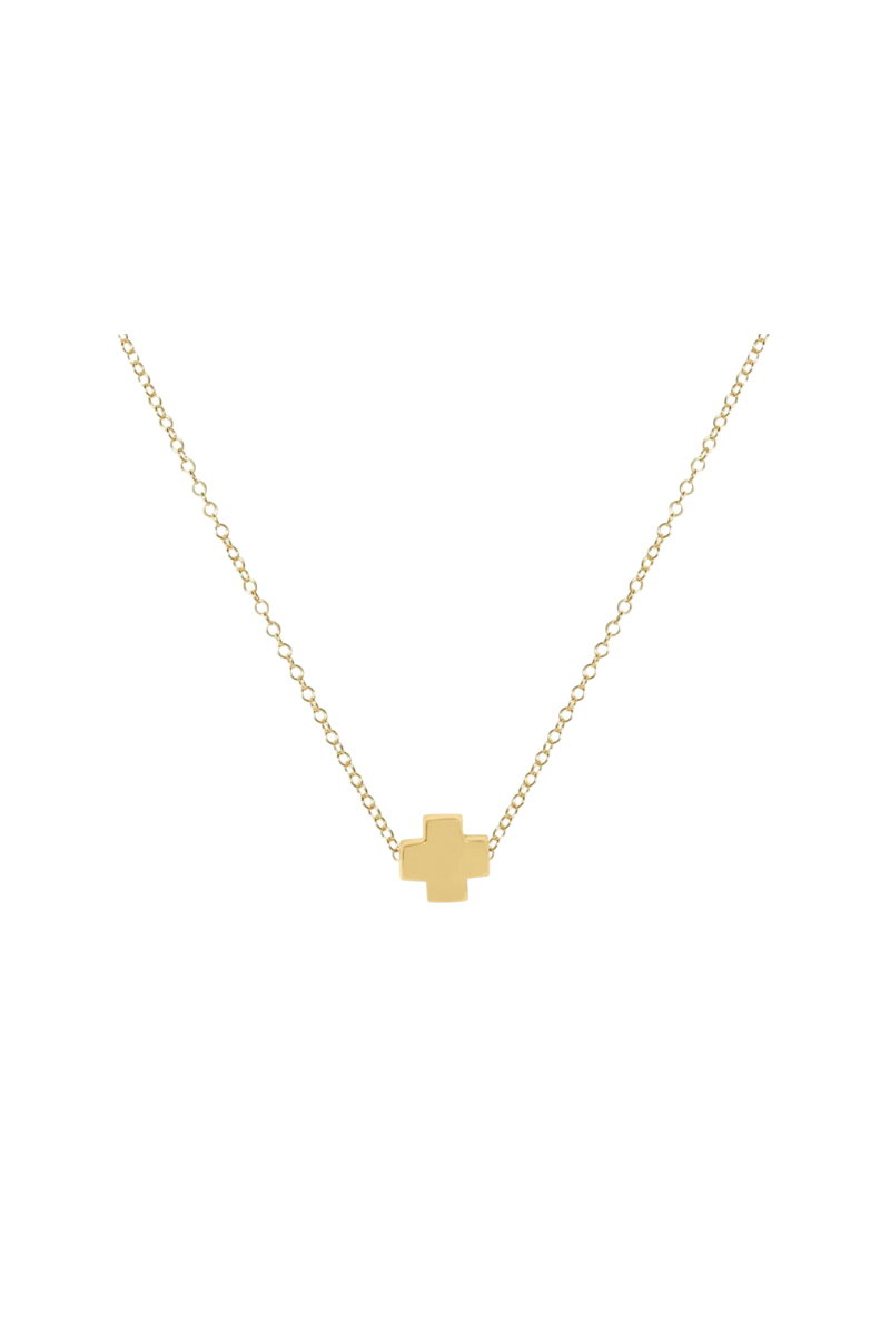 egirl 14" Necklace Gold - Signature Cross Small Gold