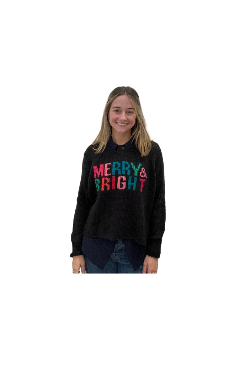 Merry & Bright V Chunky Sweater