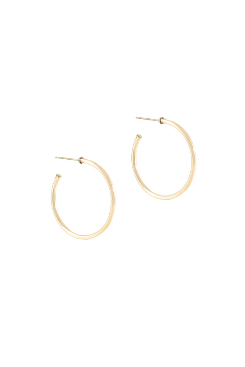 Round Gold 1.25" Hoop - Smooth