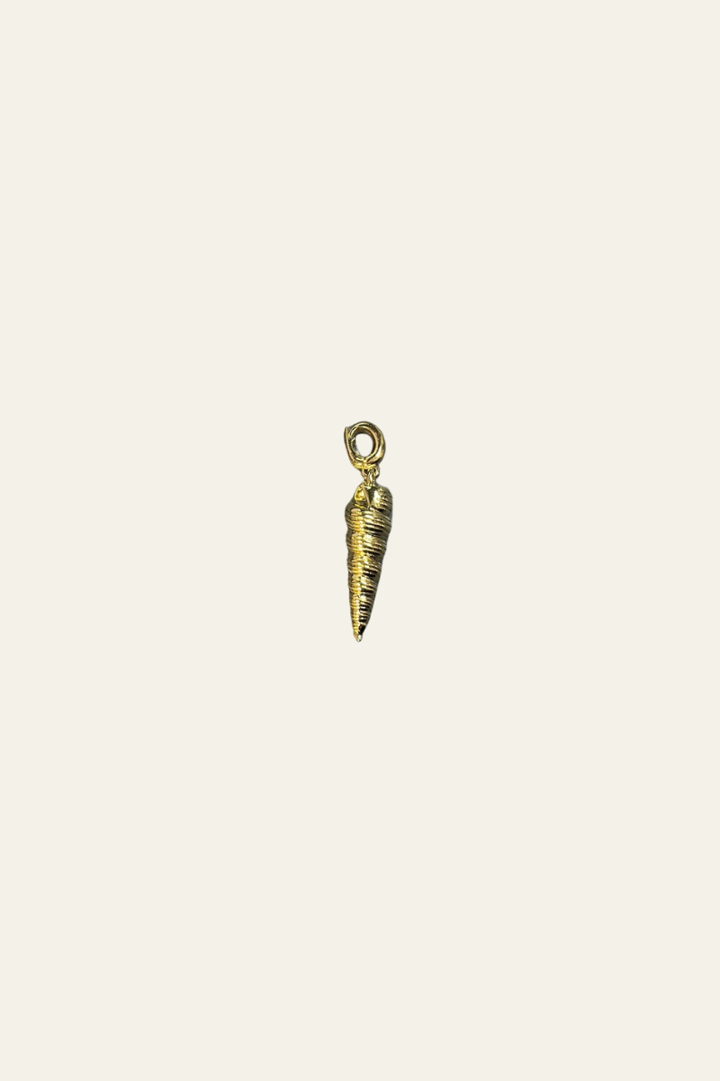 Spiral Shell Gold Charm