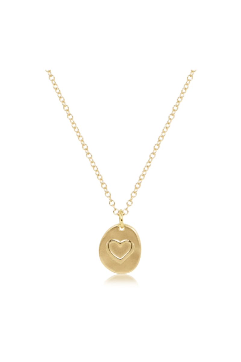 16" Necklace Gold - Inspire Love Small Gold Charm