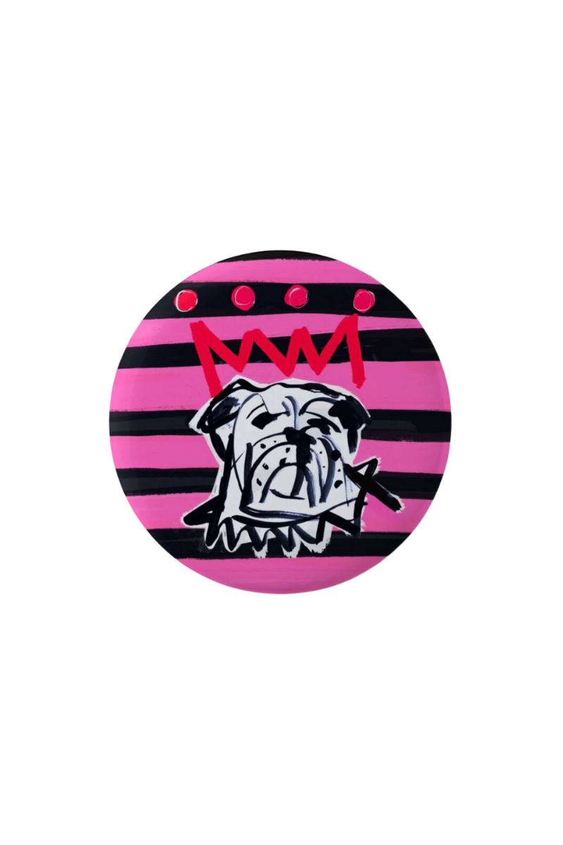 Pink Bulldog Button