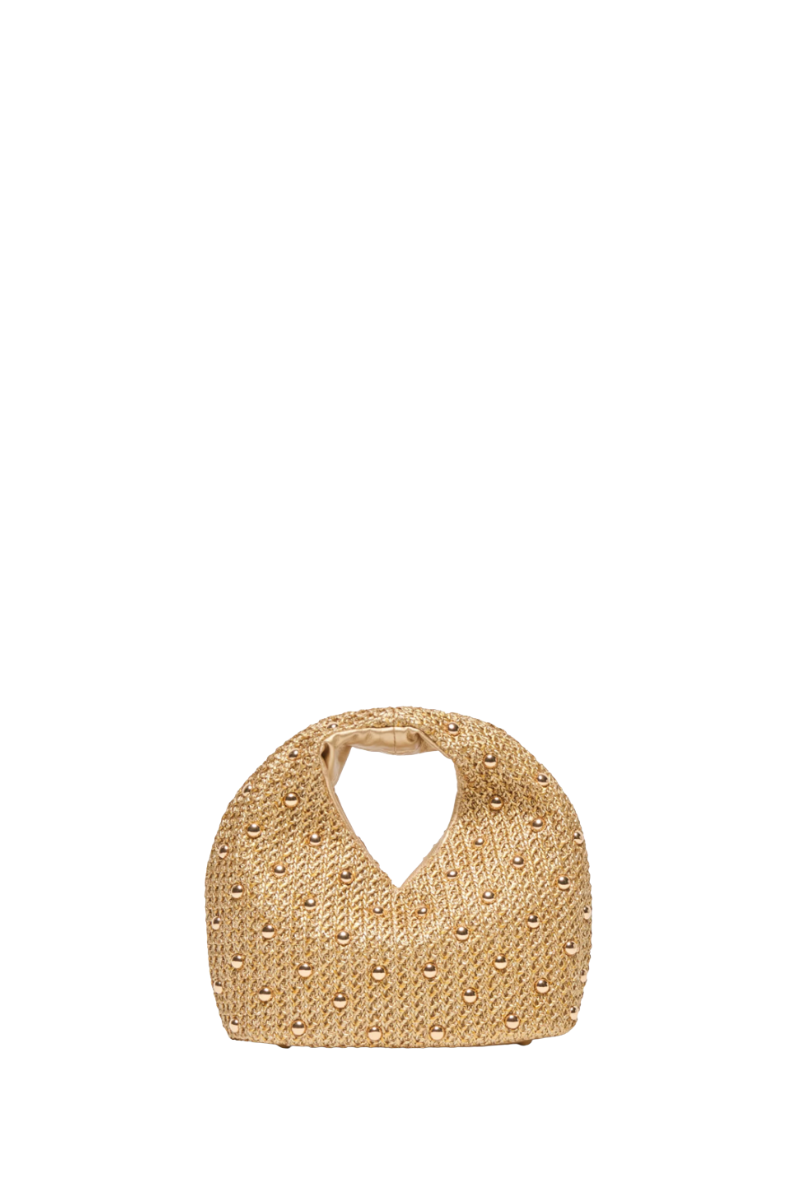 Dahlia Handbag Gold Raffia