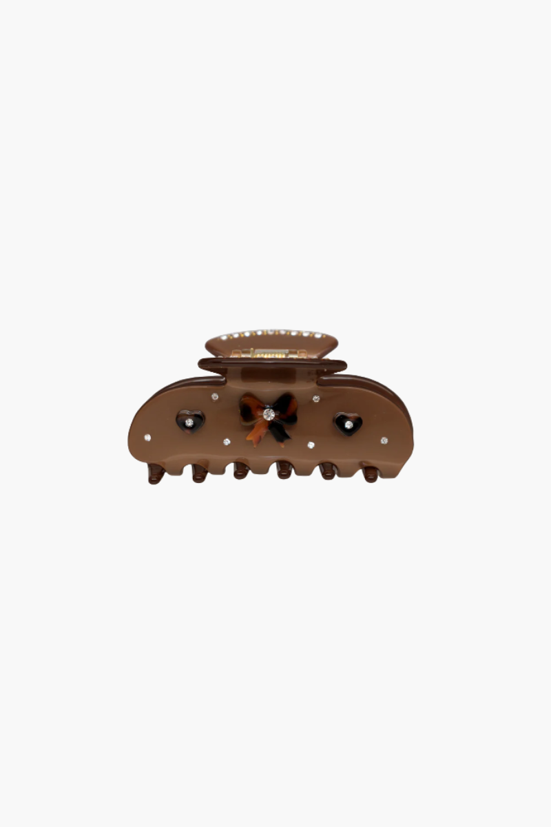 Sweetheart Clip in Cocoa Cashmere