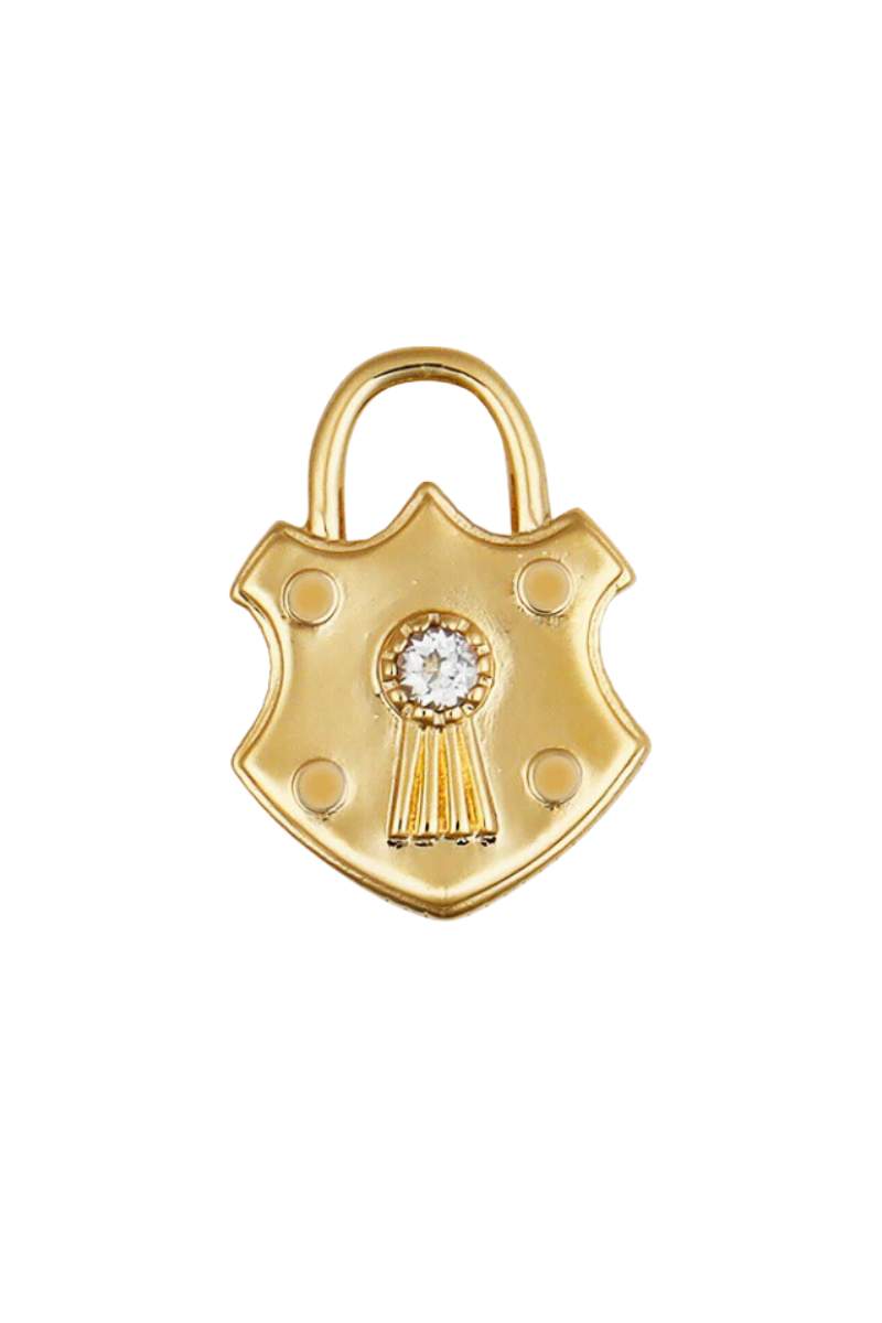 Shield Padlock Charm