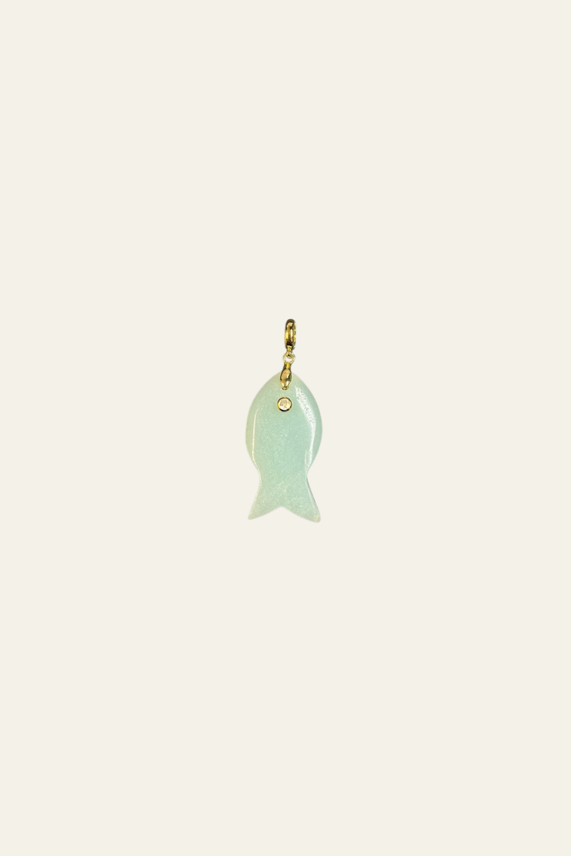 Gemstone Fish Charm