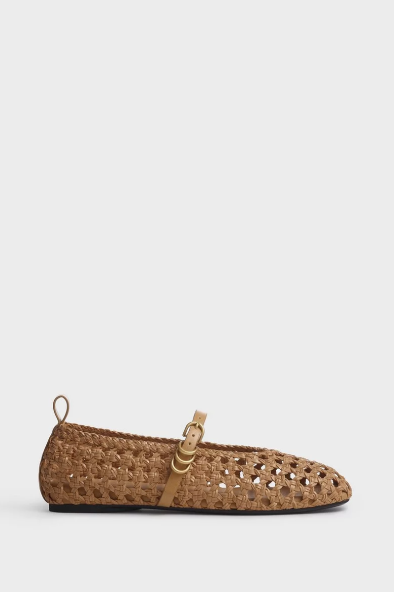 Spire Woven Faux Leather Mary Janes