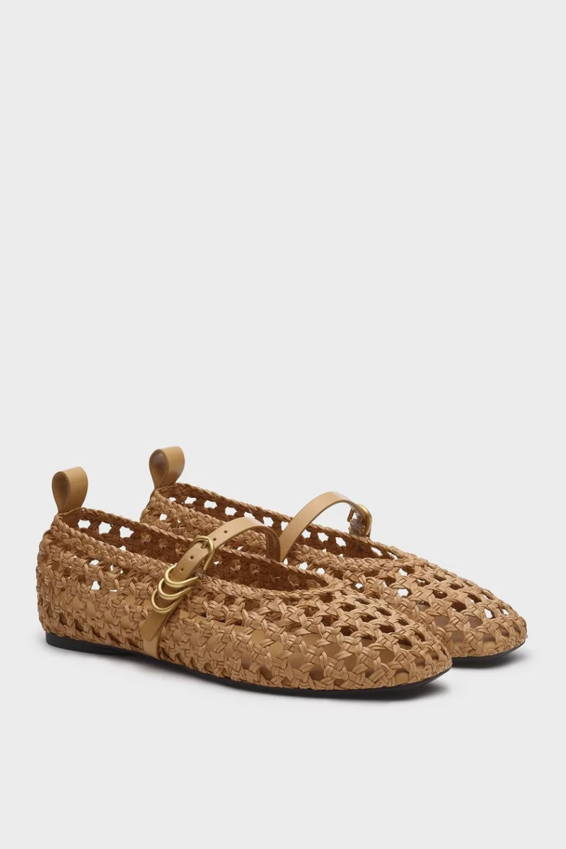Spire Woven Faux Leather Mary Janes