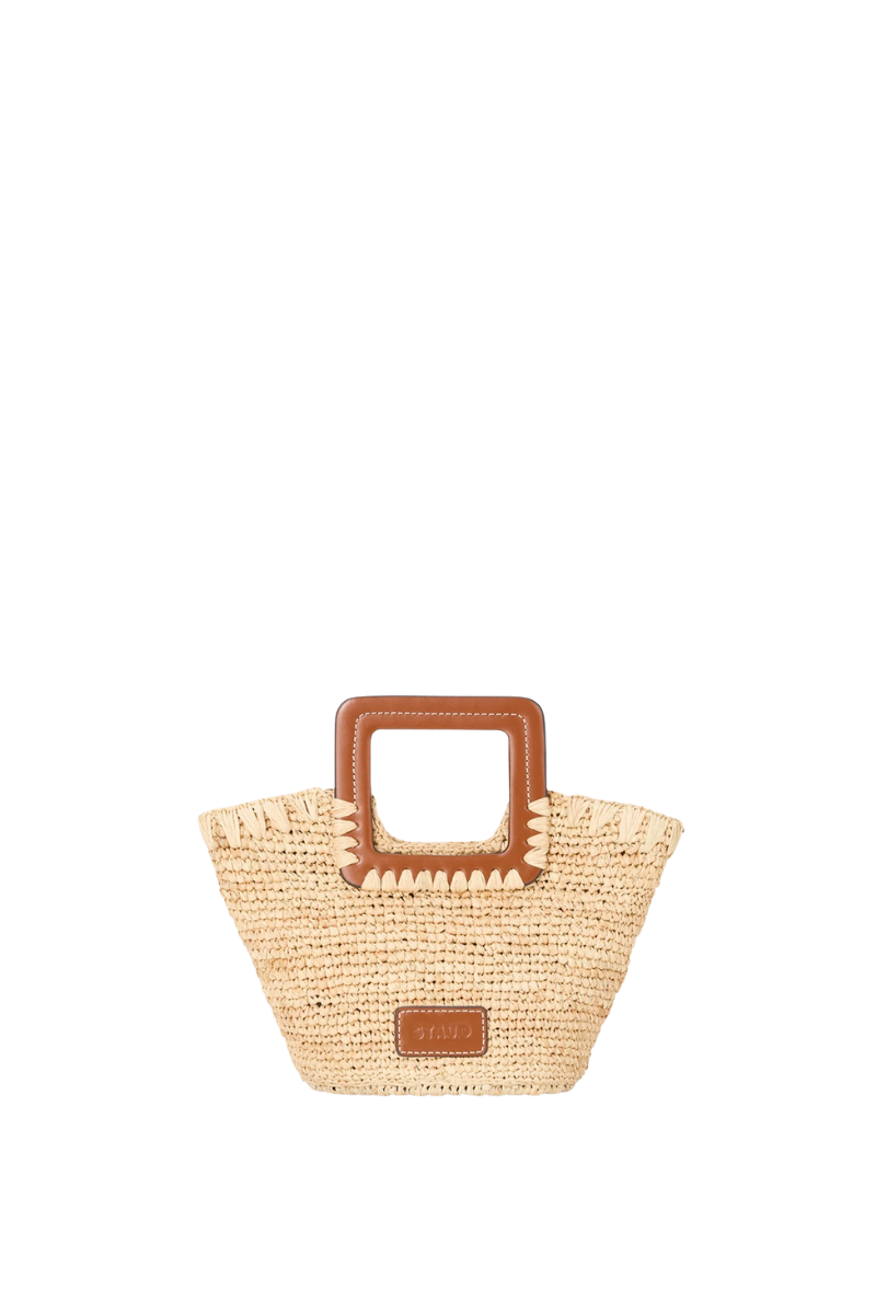 Shirley Raffia Mini Bucket Bag