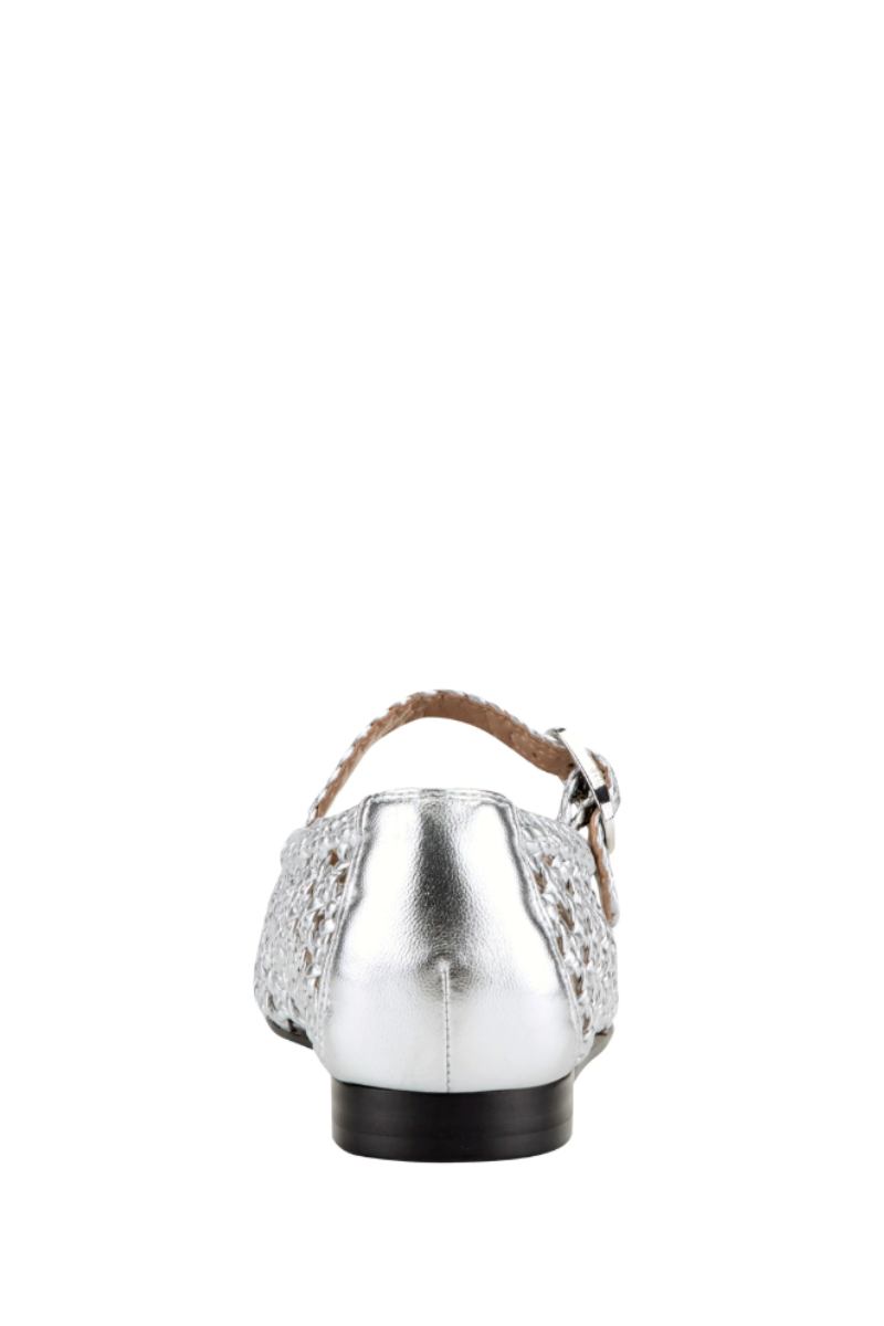 Evonna Woven Leather Mary Jane Ballet Flat