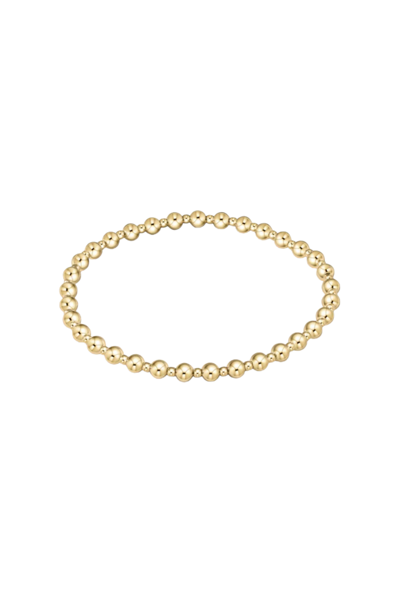 EXTENDS Classic Grateful Pattern 4mm Bead Bracelet - Gold