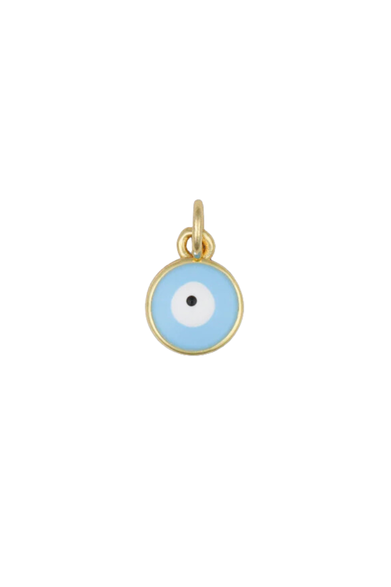 Light Blue Enamel Evil Eye Charm