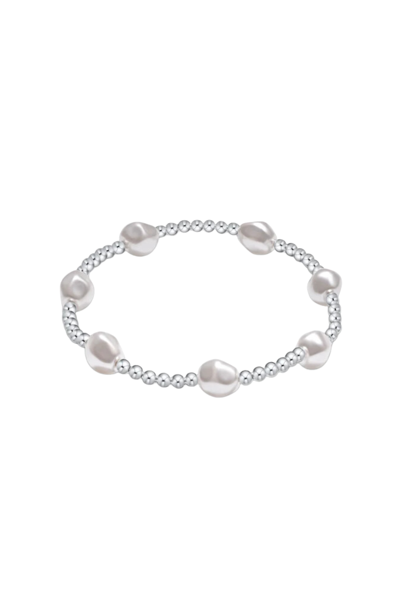 EXTENDS Admire Sterling 3mm Bead Bracelet - Pearl