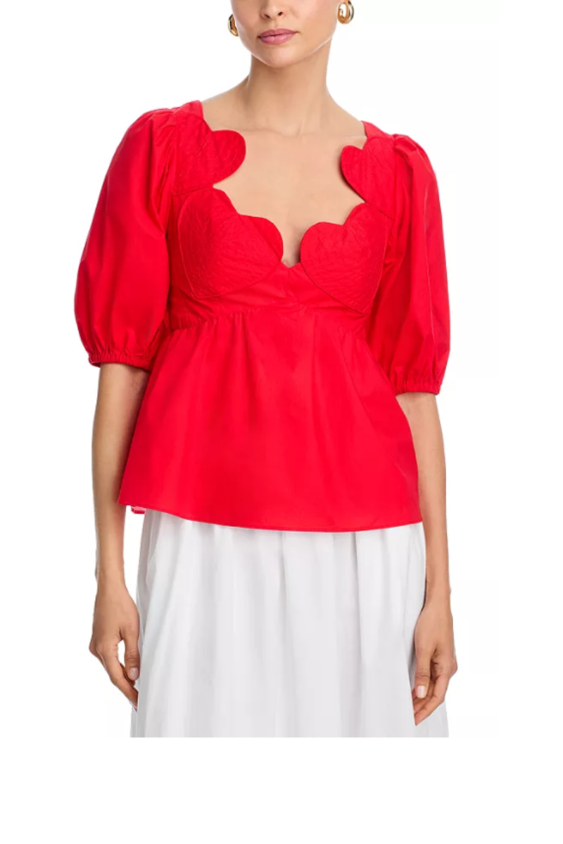 Red Hearts Blouse