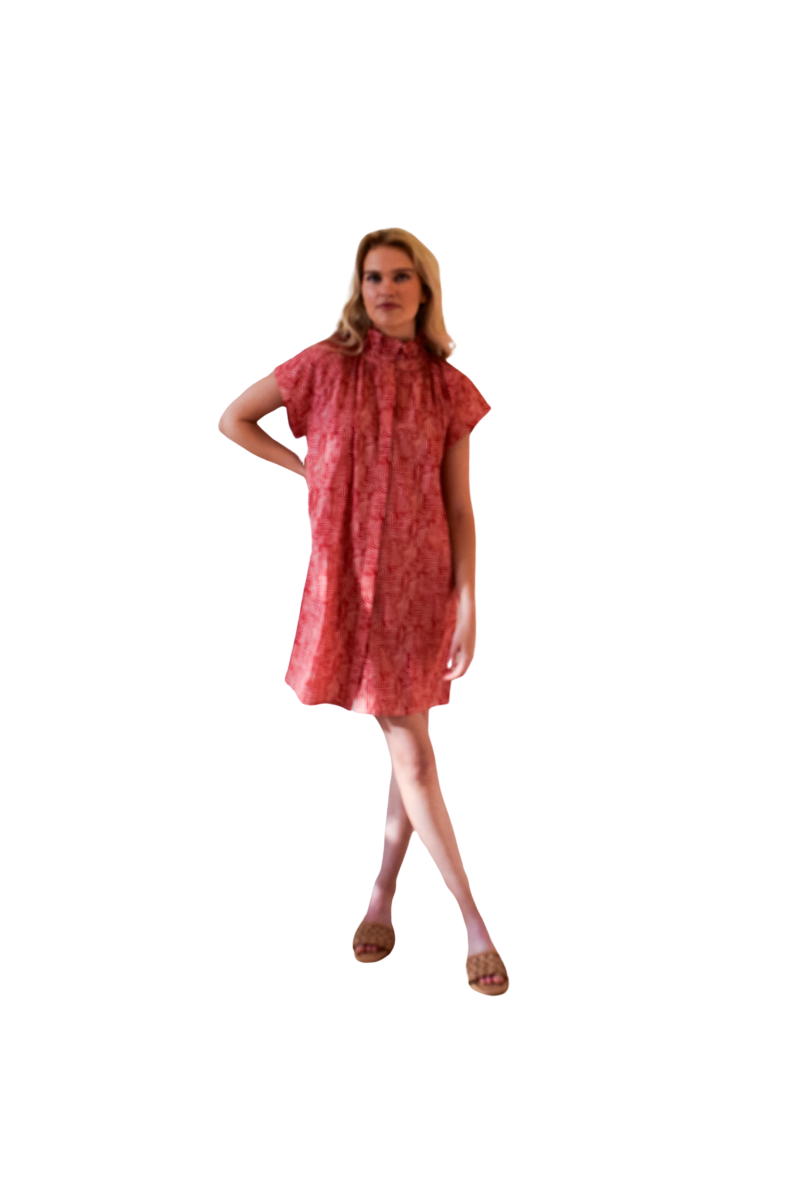 Vicki Button Down Swirl Dress