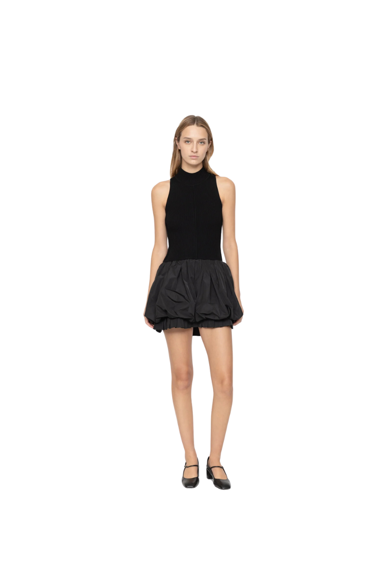 Belen Taffeta Knit Mini Bubble Dress