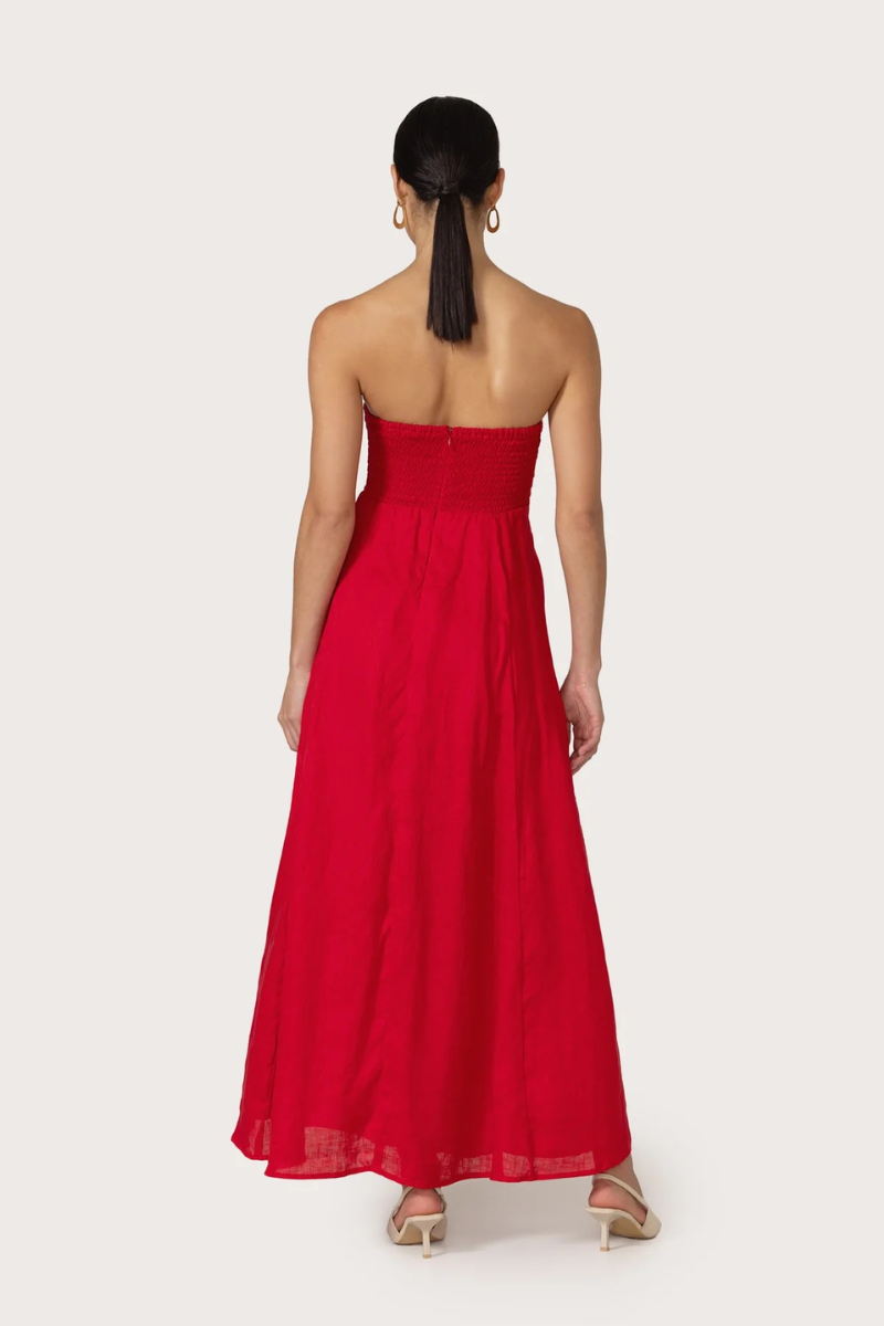 Talia Linen Maxi Dress
