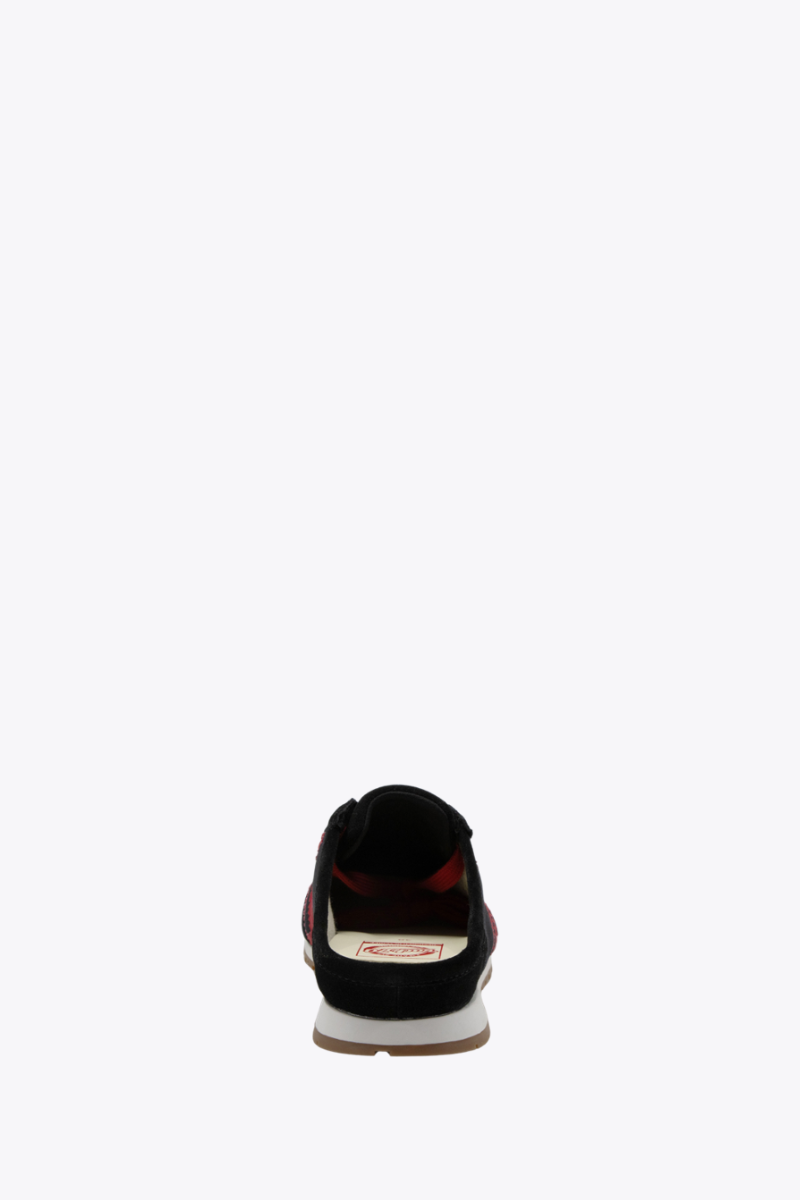 Back 70 Streetwear Venice in Velvet Black Red Backless Sneakers