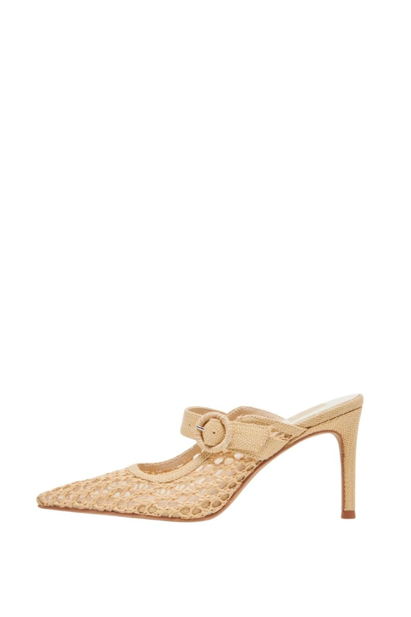 Keekee Raffia Stiletto Mule