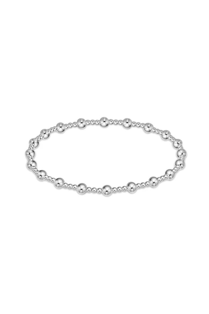 EXTENDS Classic Sincerity Pattern 4mm Bead Bracelet - Sterling