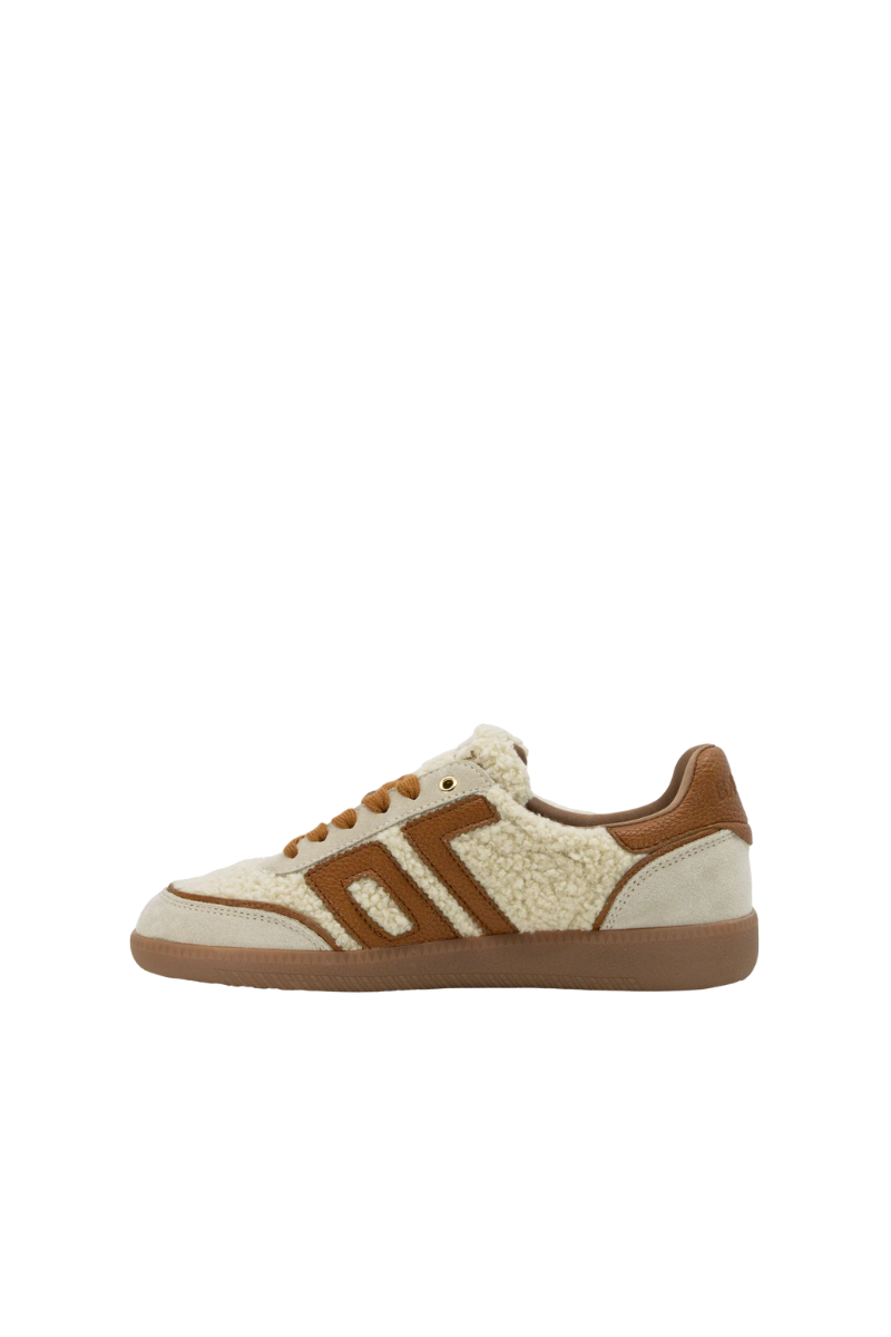 Back 70 Streetwear Teddy FU Sneaker Milk Ice Cuoio
