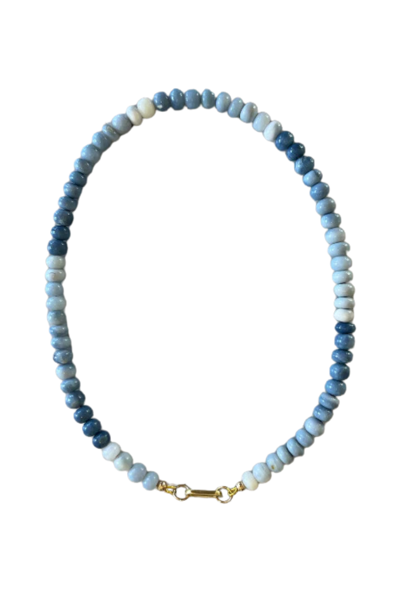 Shaded Blue Opal Gemstone Necklace