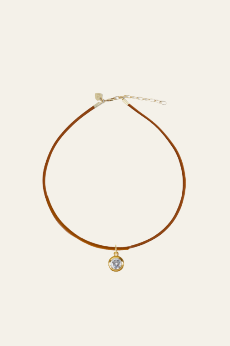 Hart - Copper Clasp Necklace w/ Large Bezel Charm