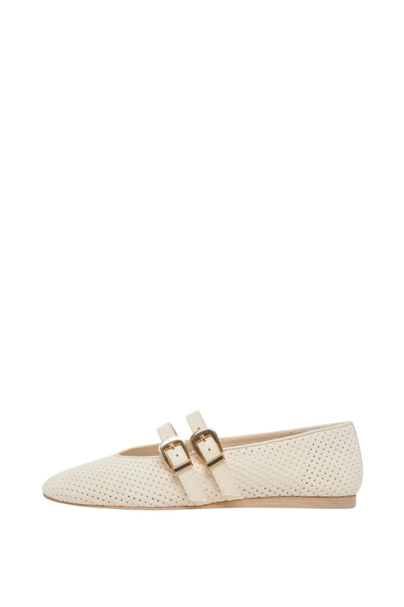 Baylee Perforated Suede Flat