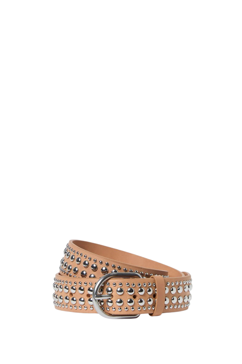 Isaac Honey/Silver Studded Belt