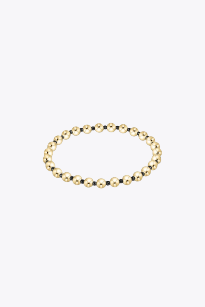 Faceted Hematite  Grateful Pattern 5mm Bead  Bracelet