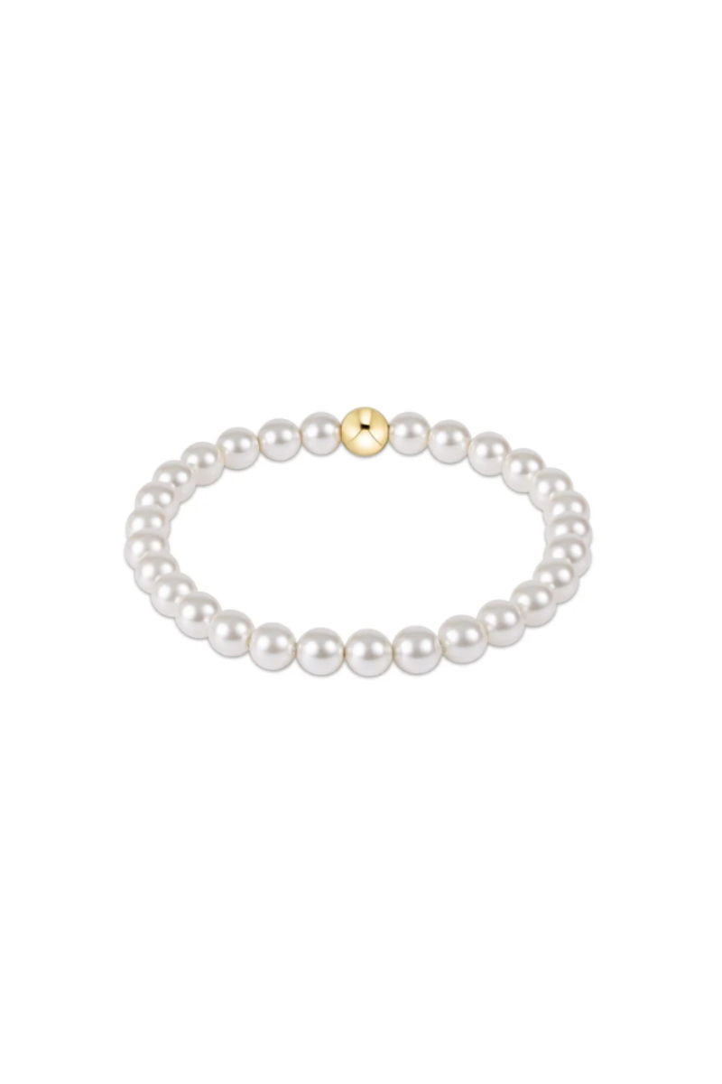 Classic Pearl 6mm Bead Bracelet