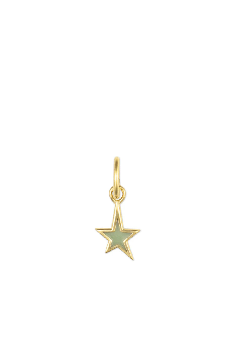 Hart - Mini Green Enamel Star Charm