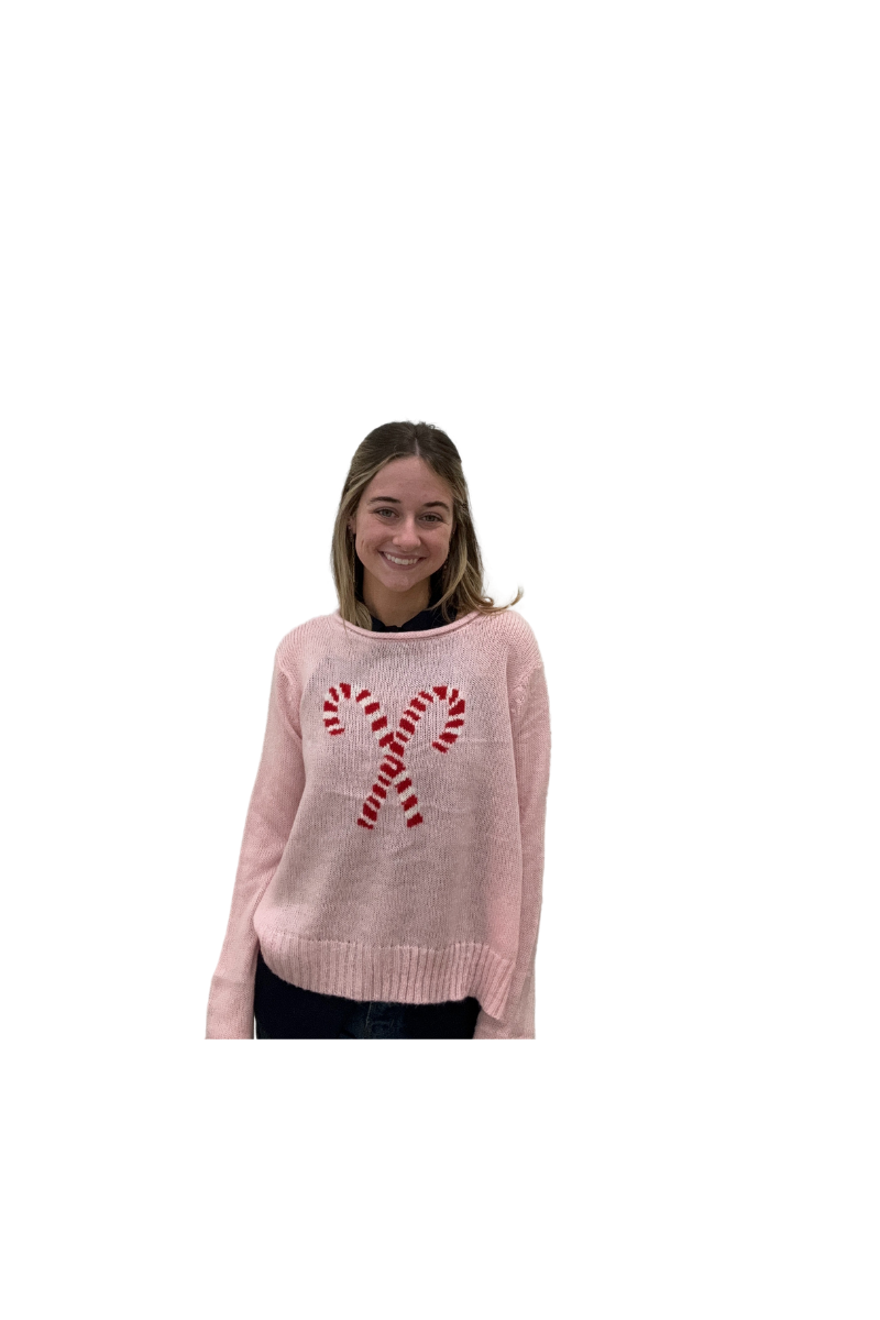 Candy Cane Crew Lightweight Sweater