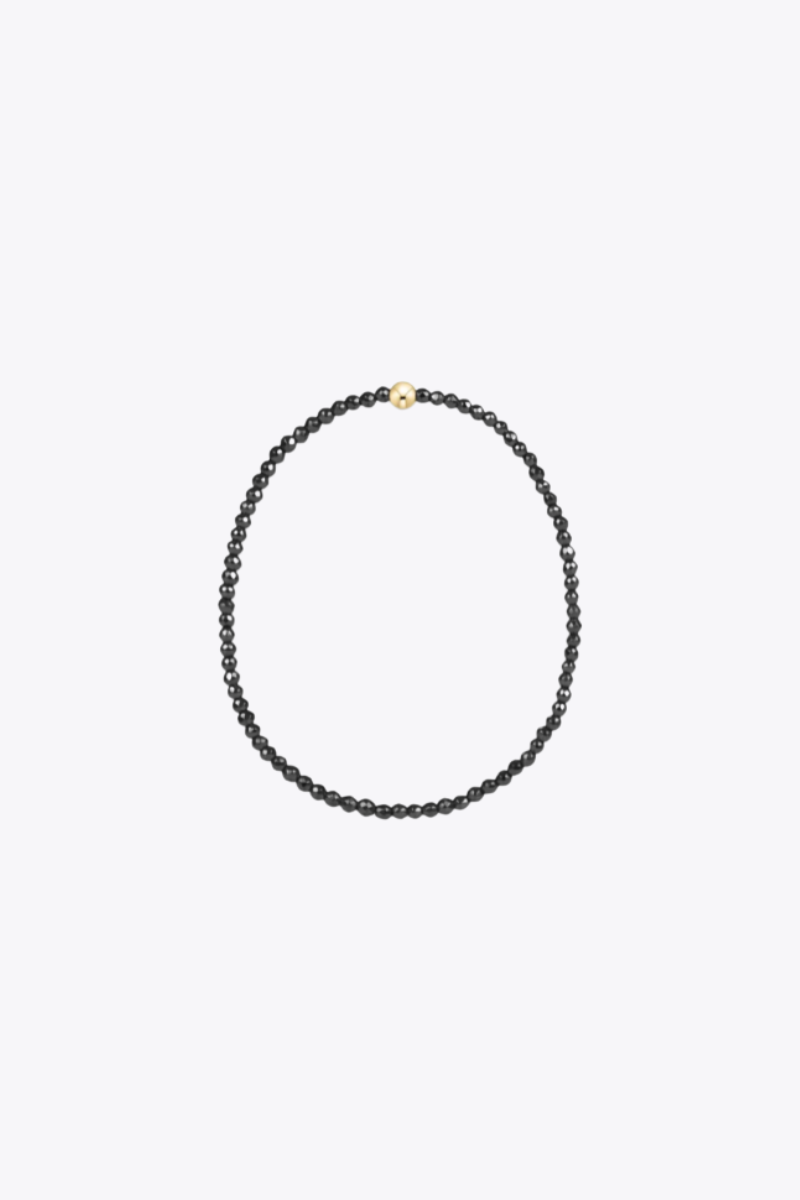Faceted Hematite 2mm Bead Bracelet