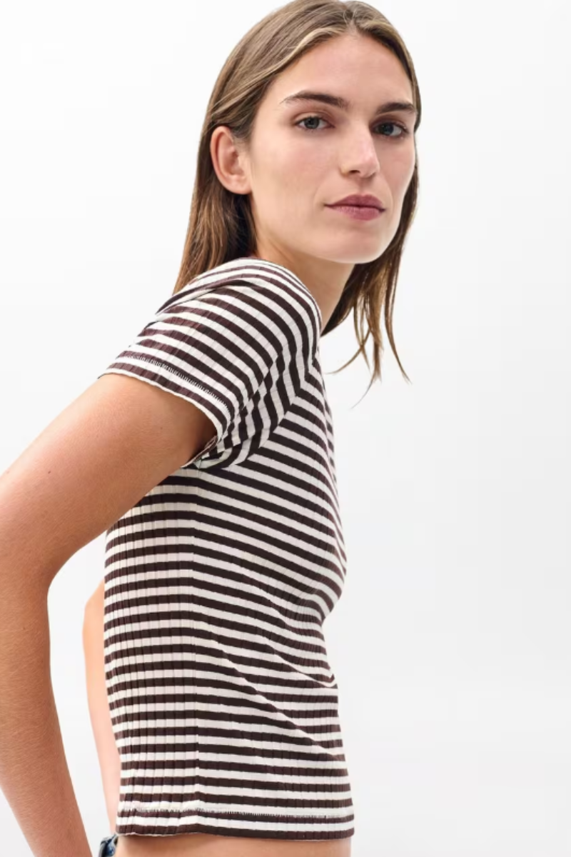 Luca Stripe Rib Baby Tee