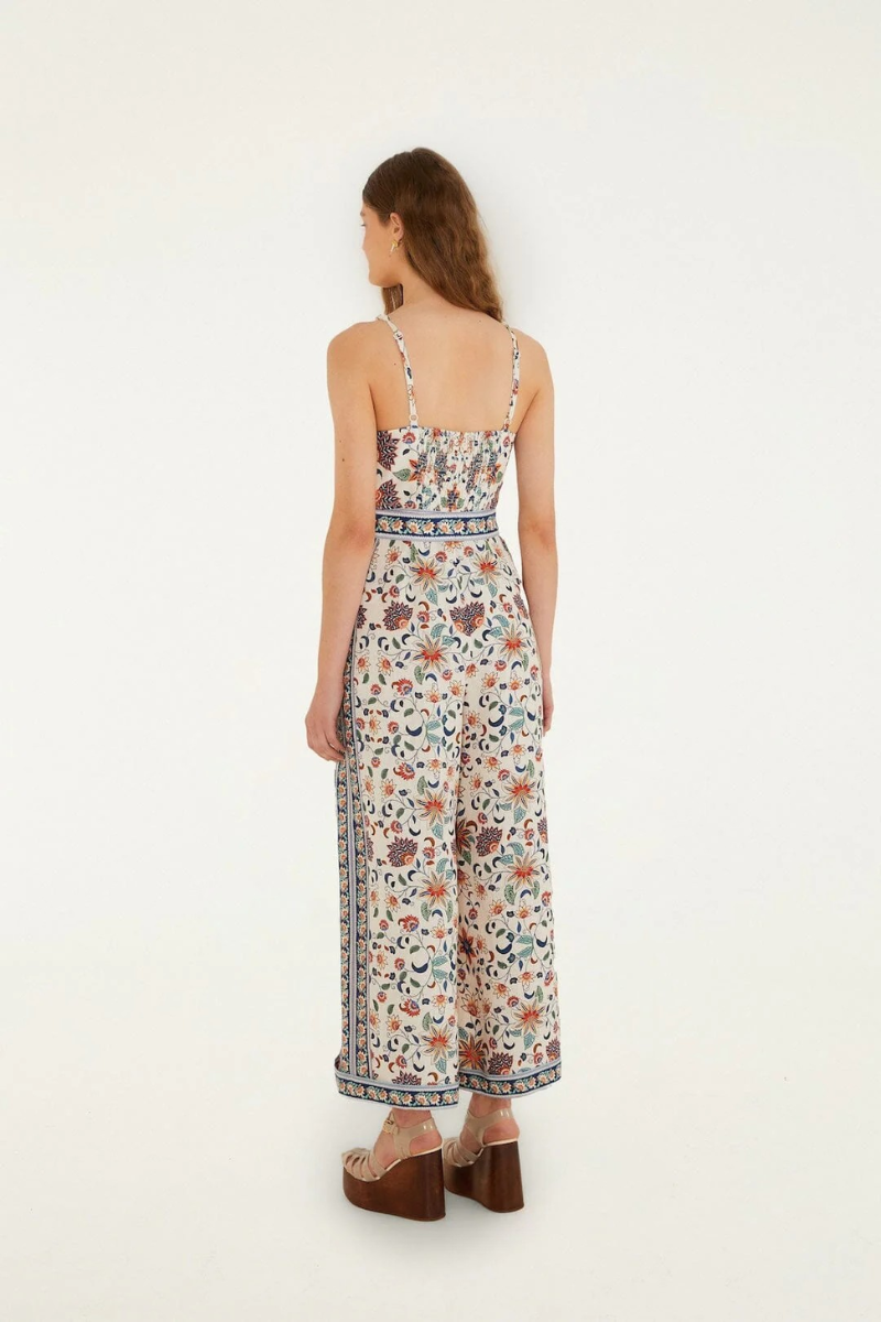 Floral Delhi Tapestry Pink Jumpsuit