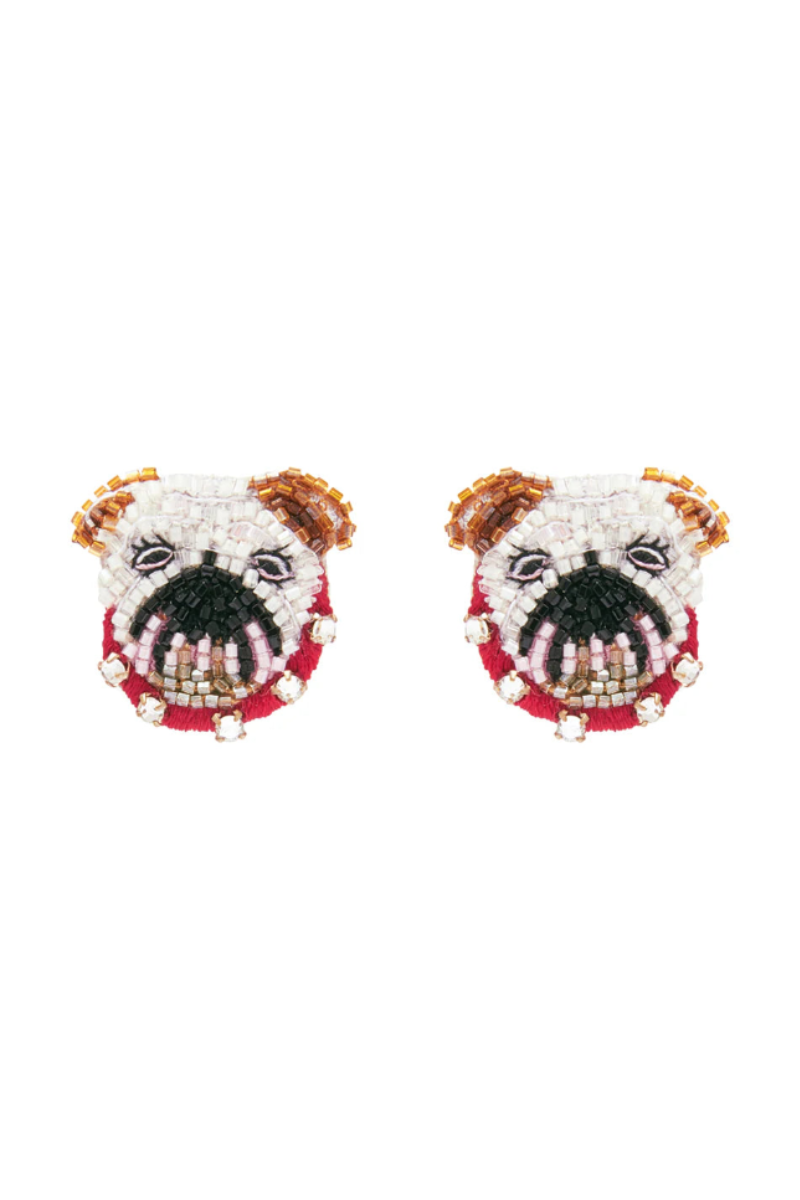 Bulldog Stud Earring