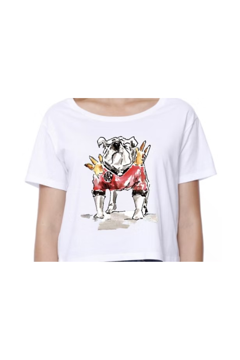 Womens UGA Savage Bulldog Star Tee