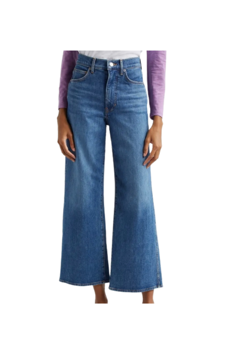 Taylor Cropped High Rise Wide-Leg Jean