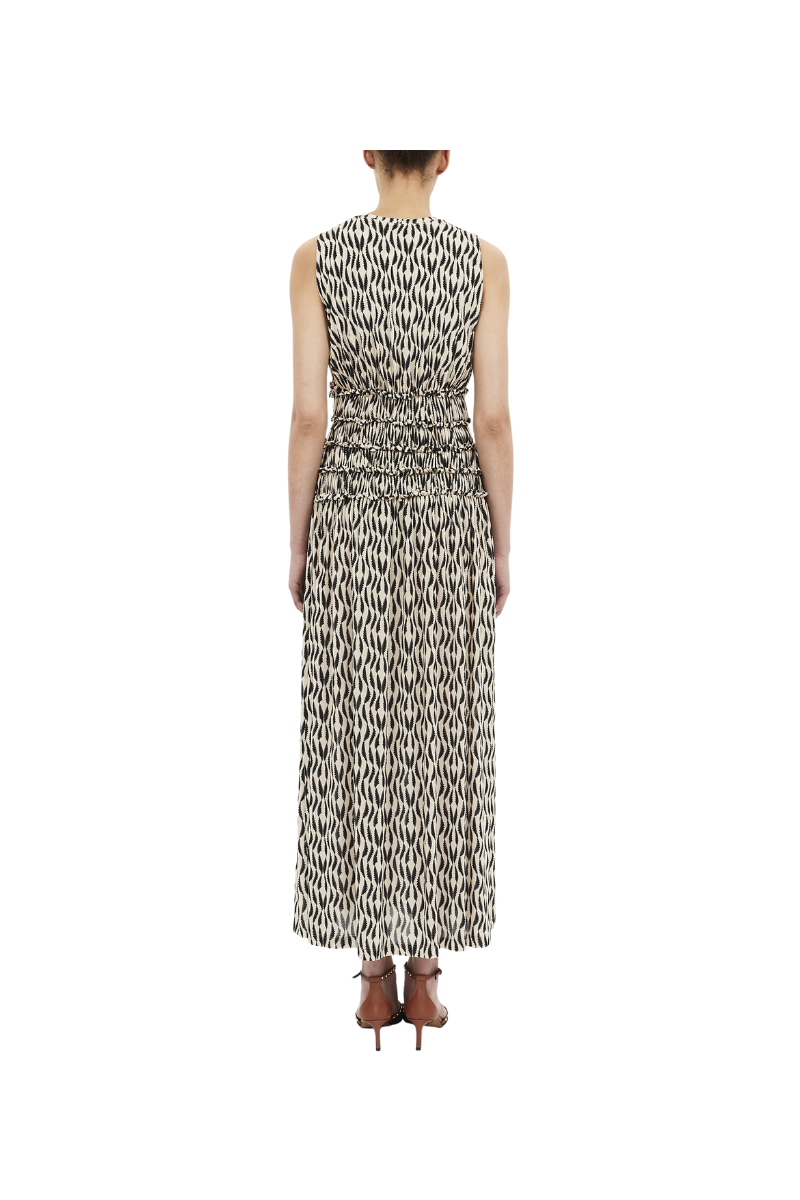 Kamaria Sleeveless Ruched Waist Dress