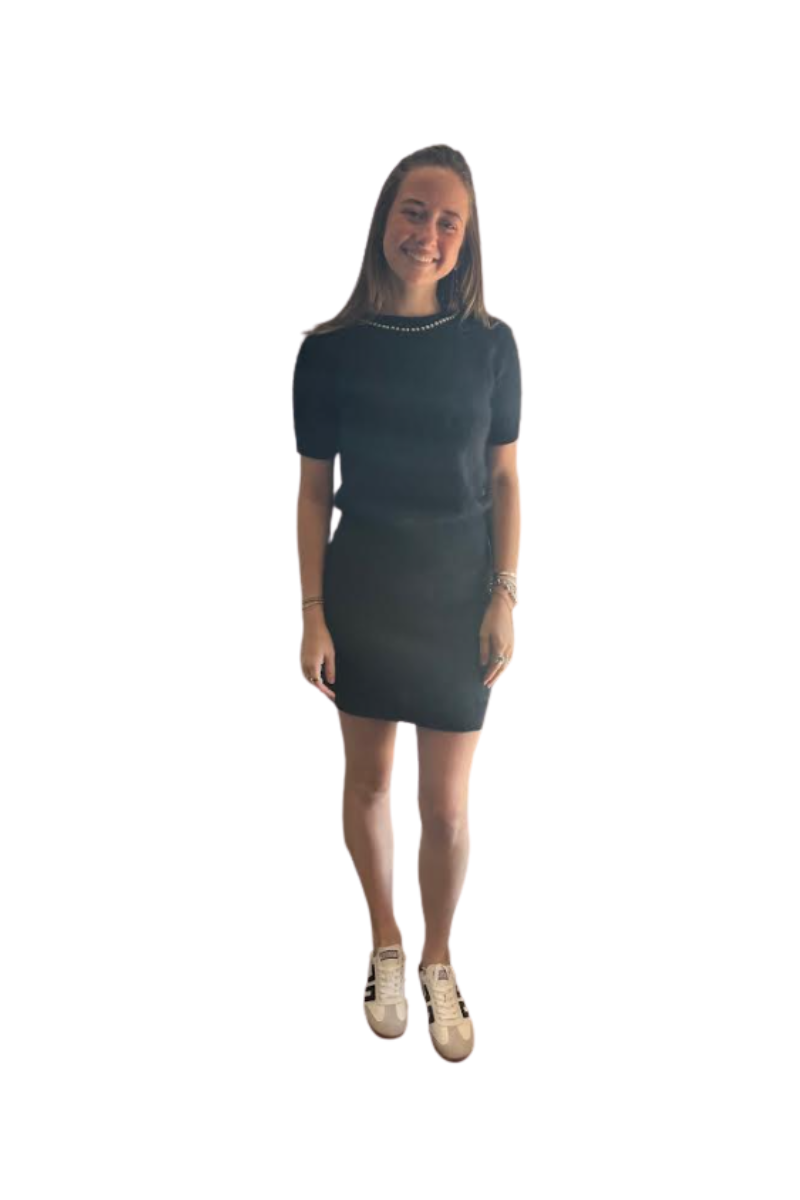 Brushed Cashmere Short Sleeve Sweater w/Pearl