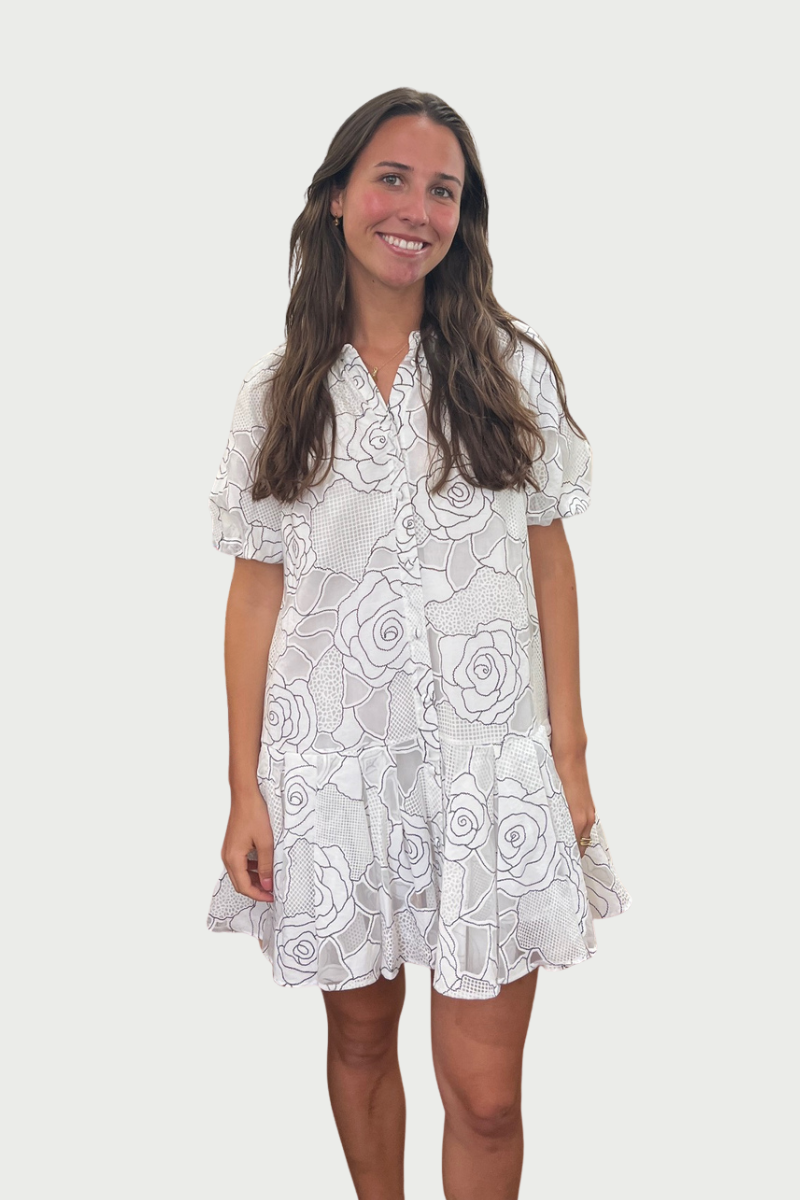 Ourania Puff Sleeve Shirtdress