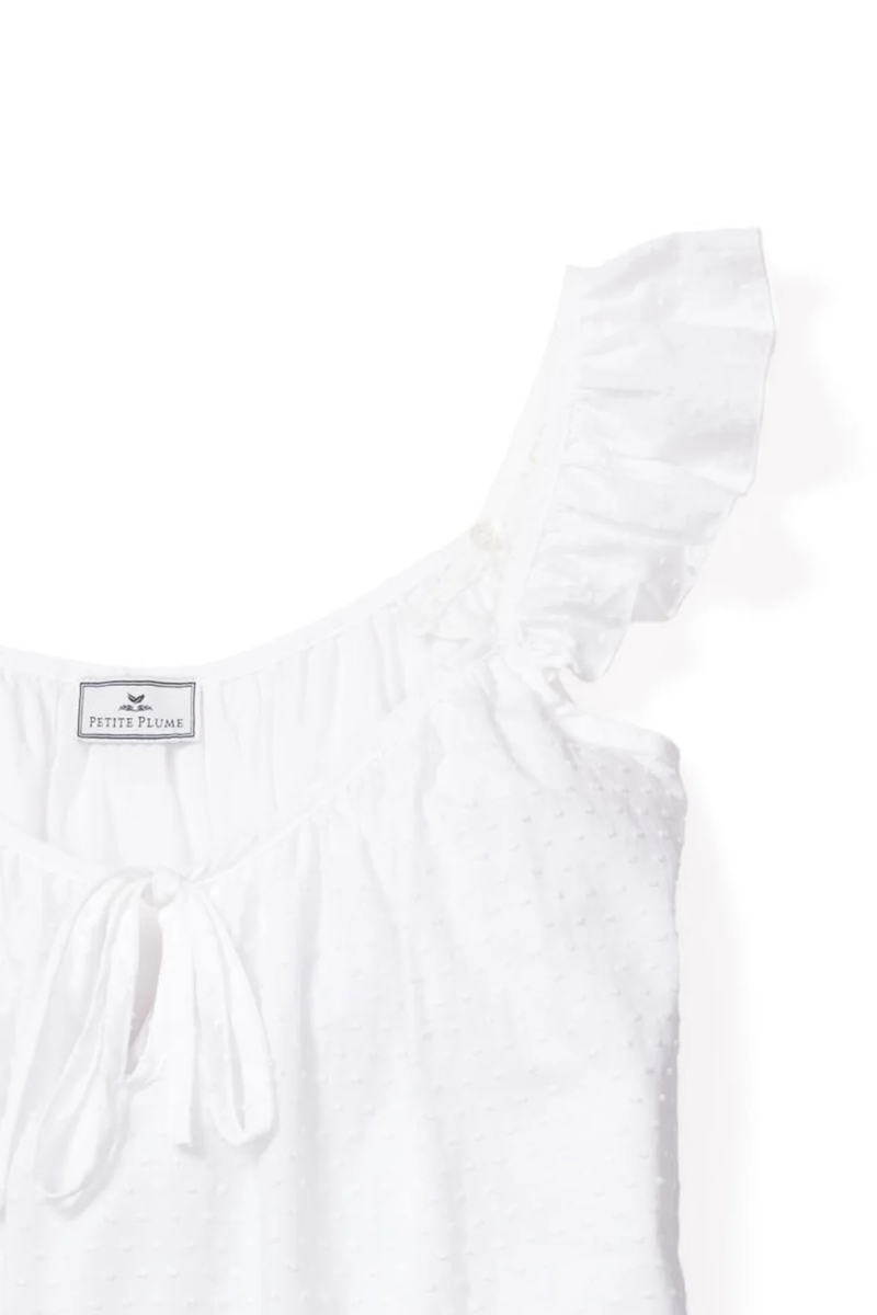 Women's Swiss Dots Celeste Short Set in White