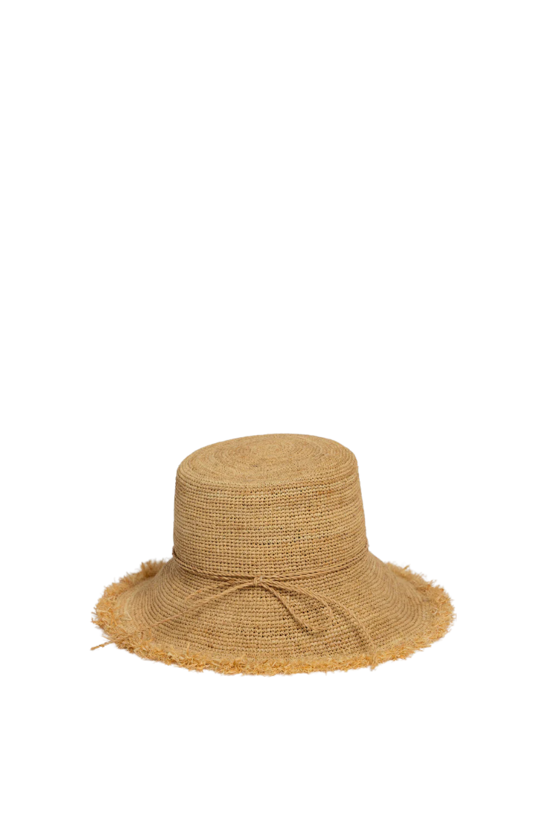 Packable Raffia Bucket Hat