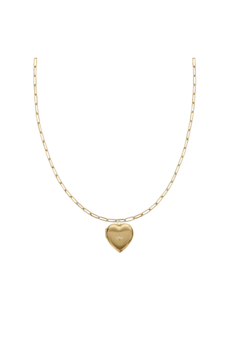 Gold Filled 18" Slider Heirloom Chain with Heart Locket