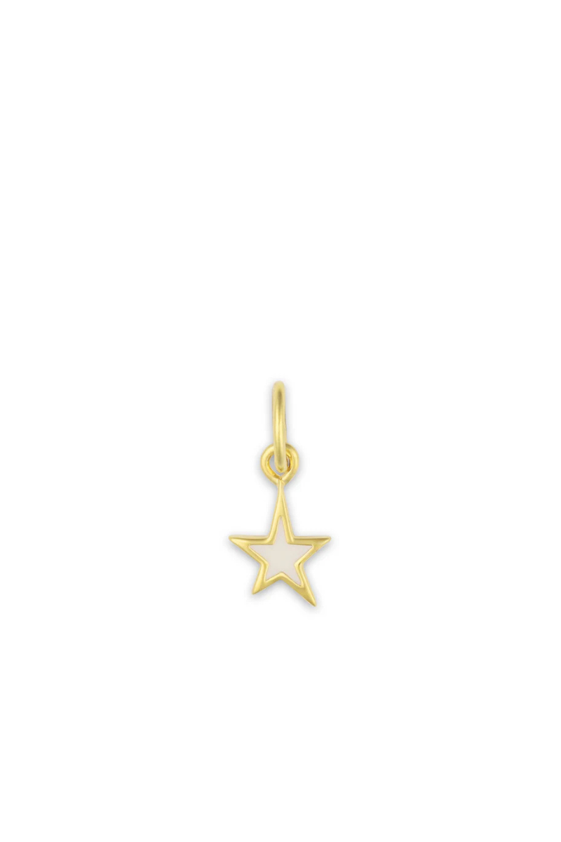 Hart - Mini White Enamel Star Charm