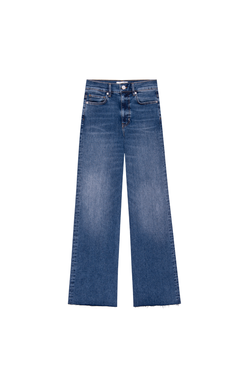 Le Slim Palazzo Raw Fray Jean