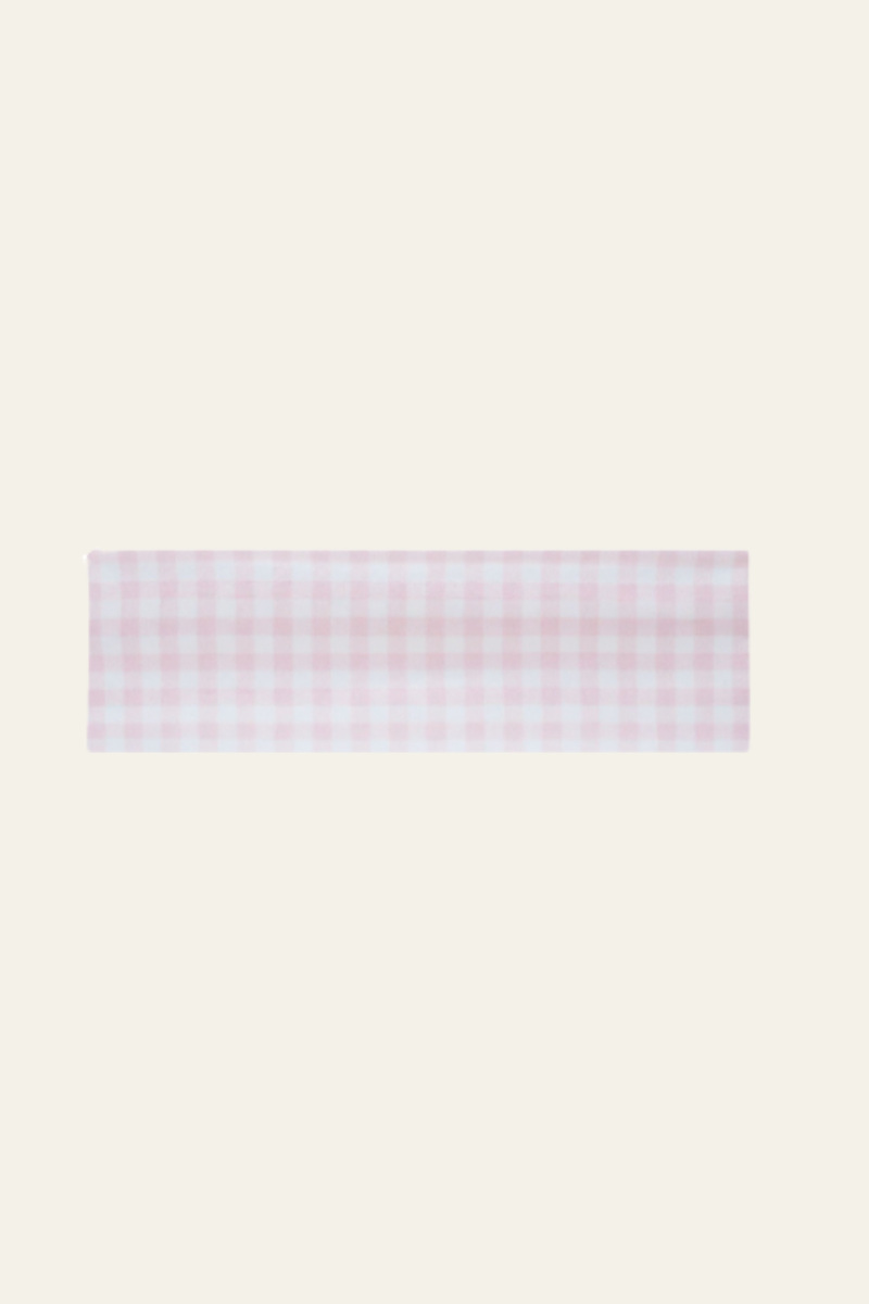 Infinity Headband in Baby Pink Gingham